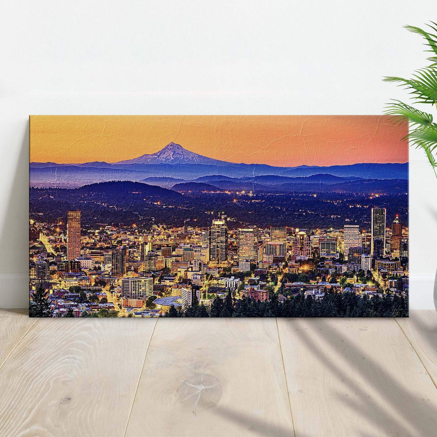 Portland Oregon Skyline Canvas Wall Art - Tailored Canvases - Flyclothing LLC
