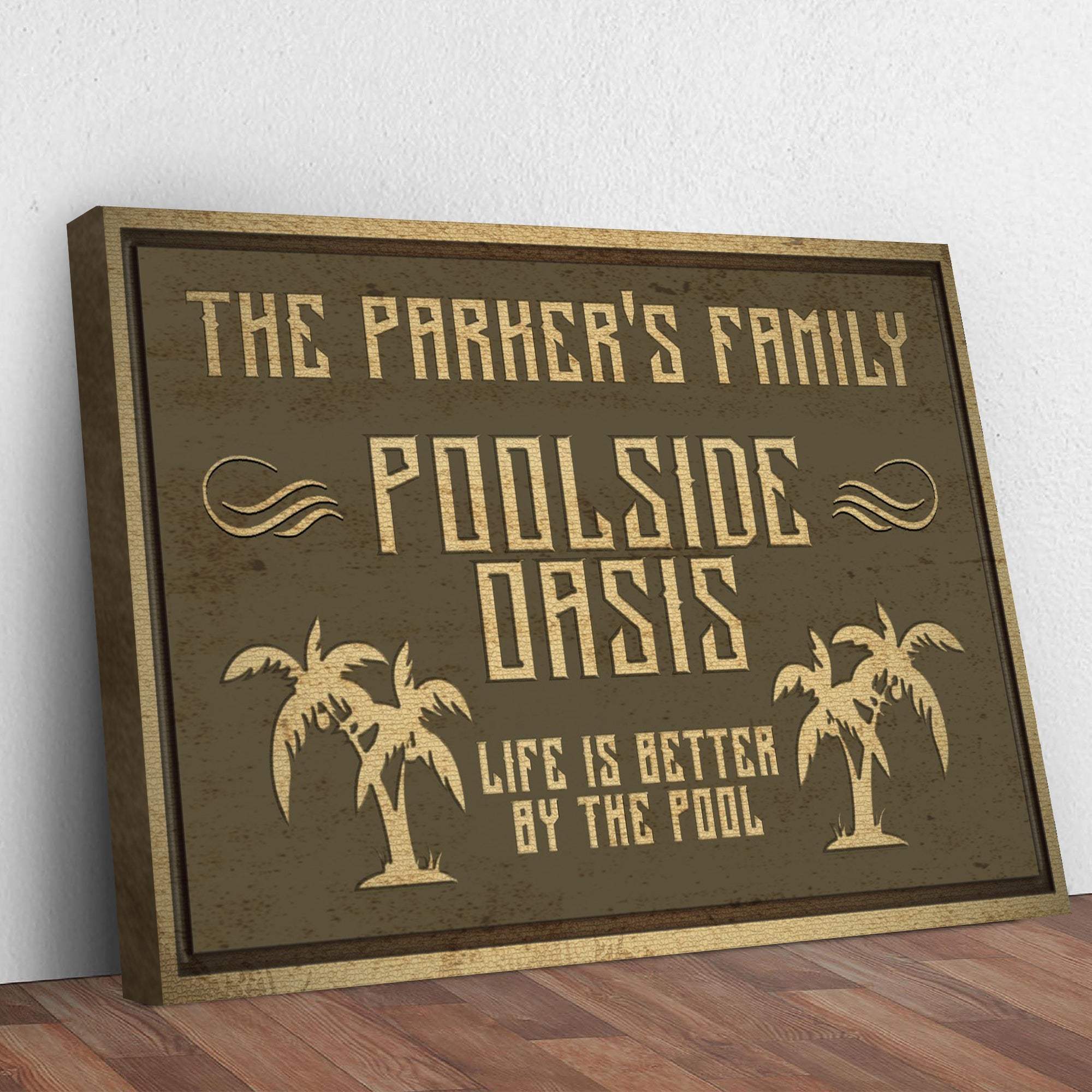 Family Swimming Pool Oasis Sign - Tailored Canvases - Flyclothing LLC