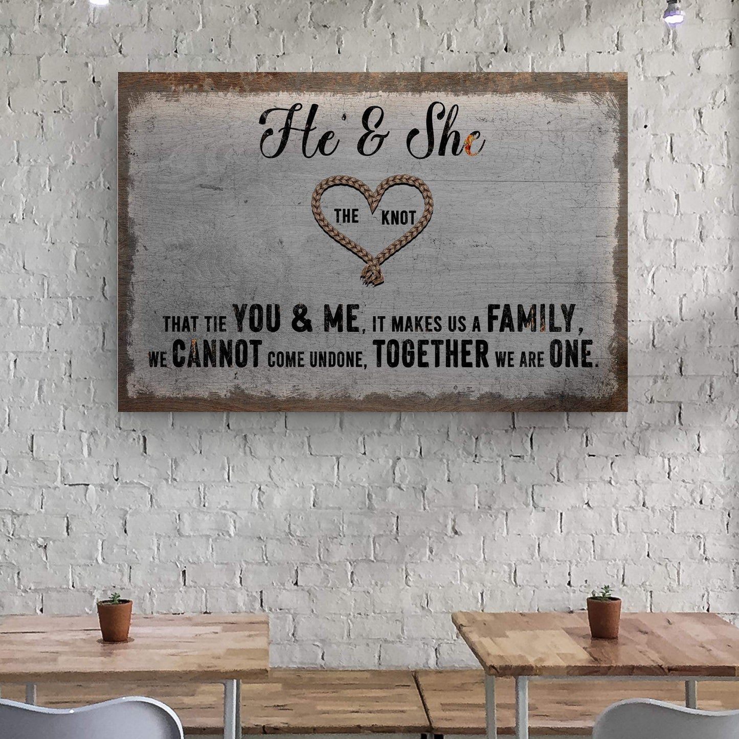 He And She You And Me Together Sign - Tailored Canvases - Flyclothing LLC
