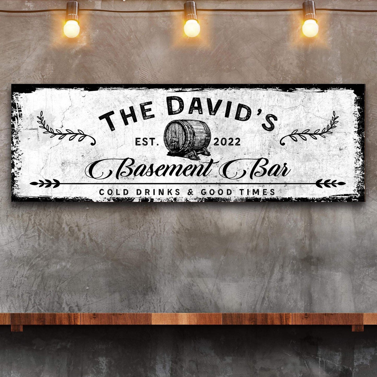 Basement Bar Barrel Sign - Tailored Canvases - Flyclothing LLC