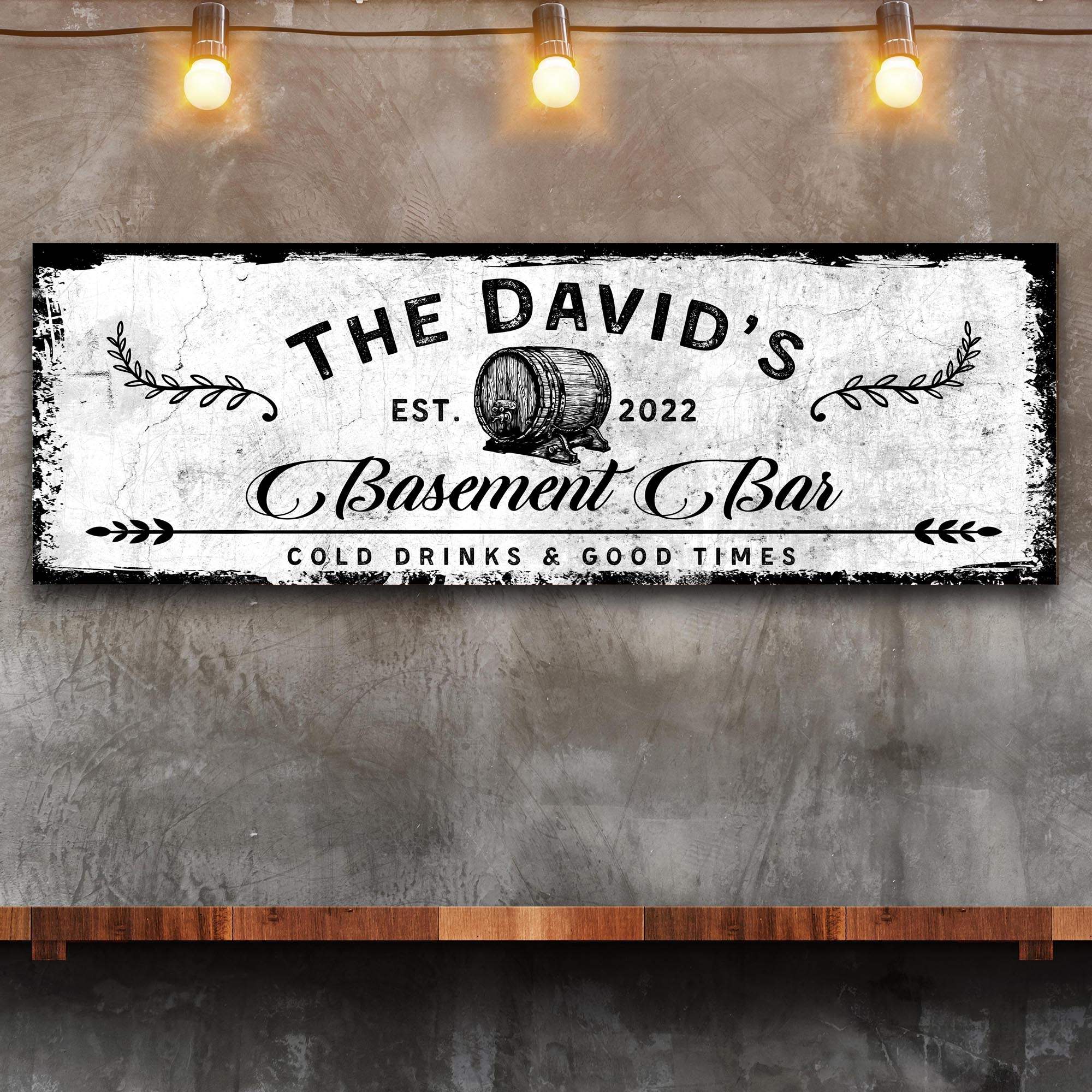 Basement Bar Barrel Sign - Tailored Canvases - Flyclothing LLC