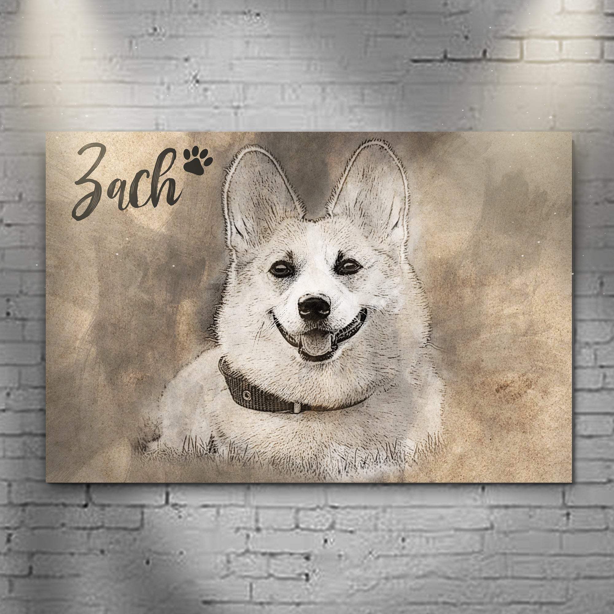 Pet Portrait Pencil Drawing Sign - Tailored Canvases - Flyclothing LLC