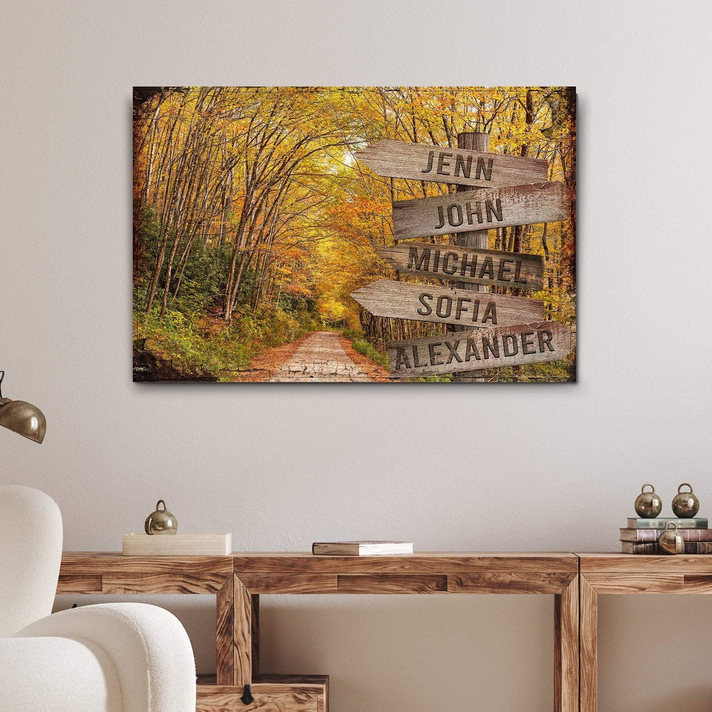Autumn Road Family Name Sign - Tailored Canvases - Flyclothing LLC