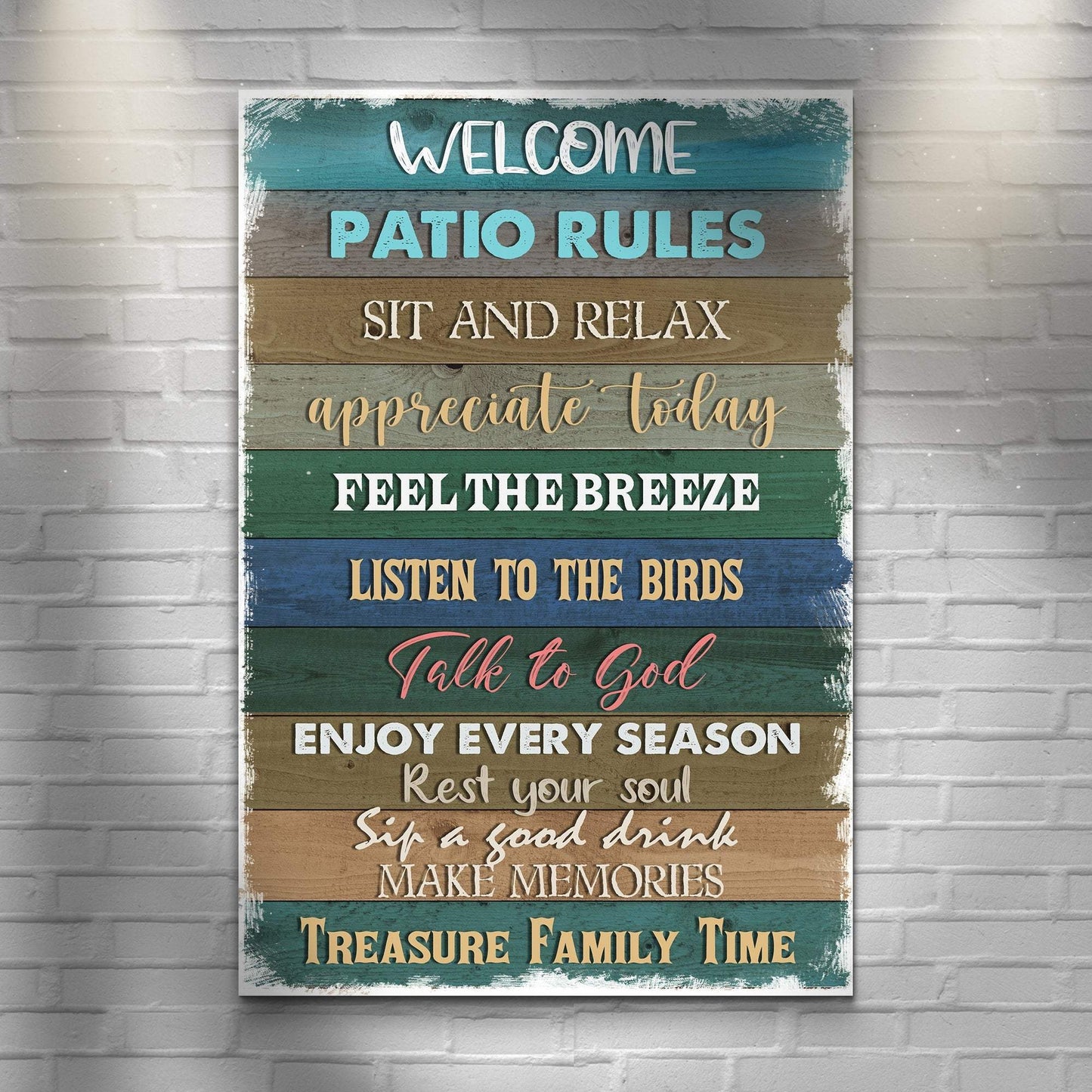 Patio Rules Sign - Tailored Canvases - Flyclothing LLC