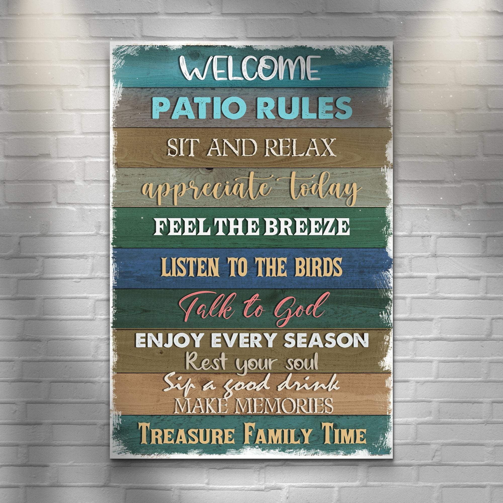 Patio Rules Sign - Tailored Canvases - Flyclothing LLC