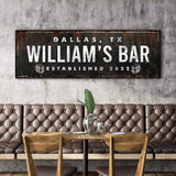Rustic Bar Sign - Tailored Canvases - Flyclothing LLC