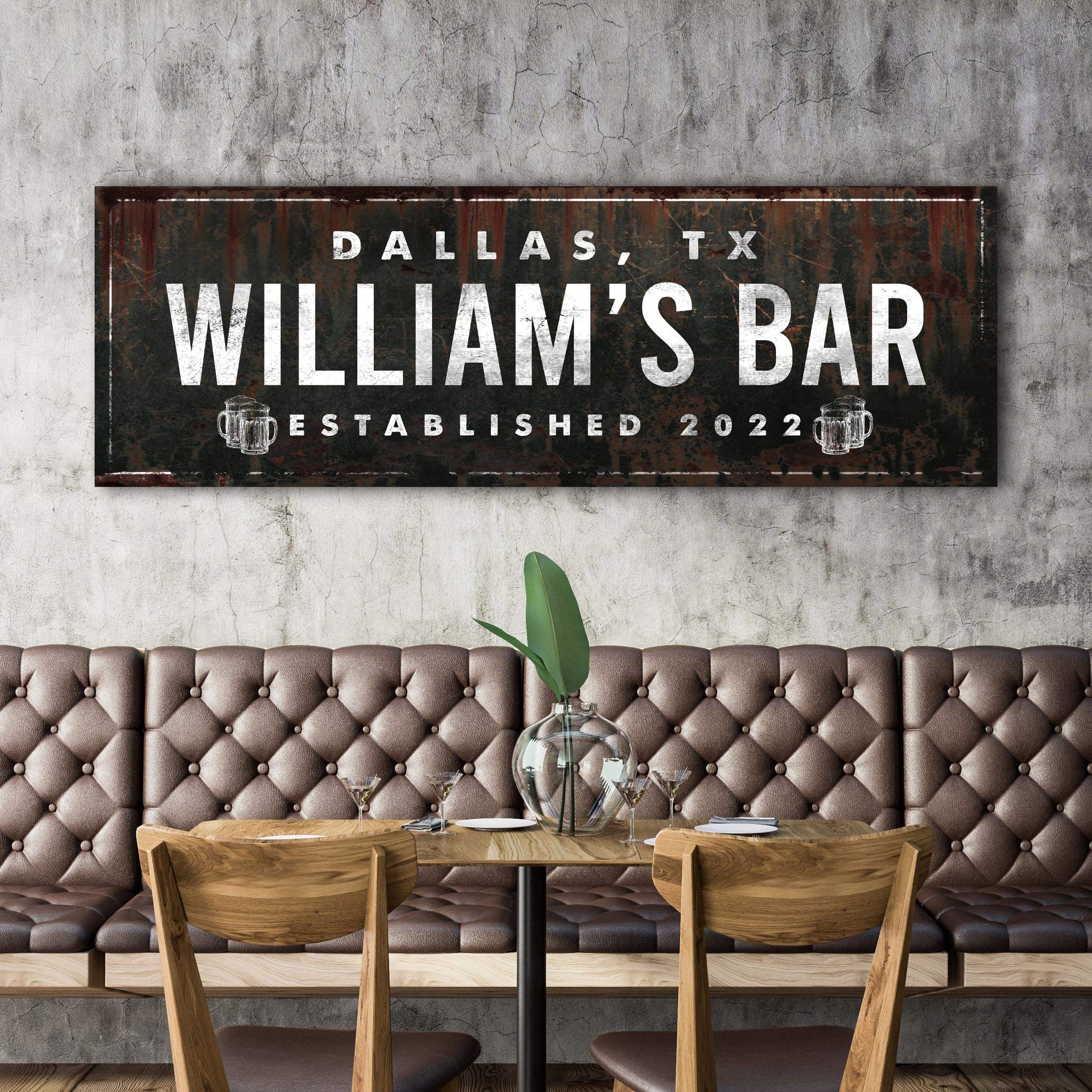 Rustic Bar Sign - Tailored Canvases - Flyclothing LLC
