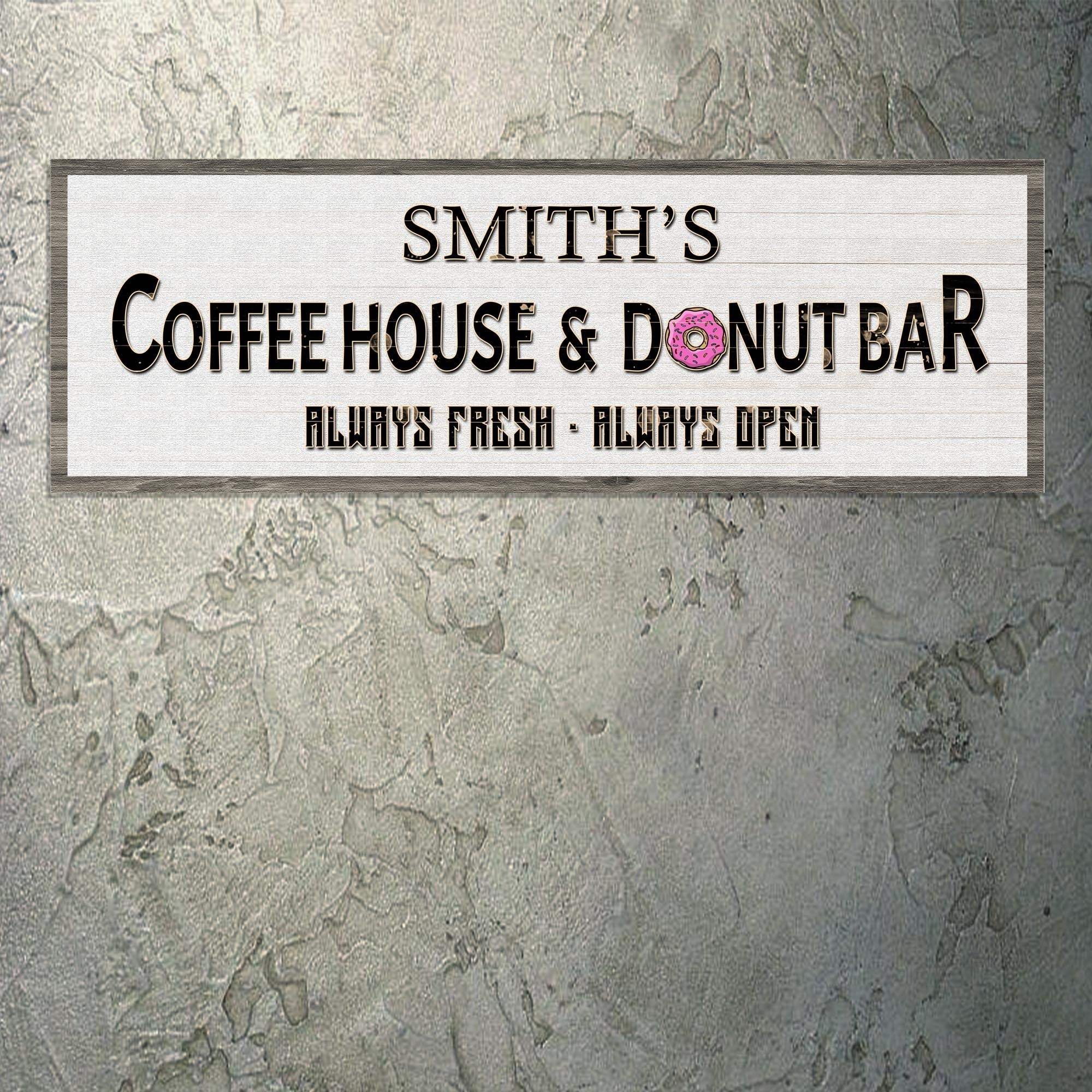 Coffee House And Donut Bar Sign II - Tailored Canvases - Flyclothing LLC