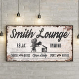 Relax Unwind Theatre Lounge Sign - Tailored Canvases - Flyclothing LLC