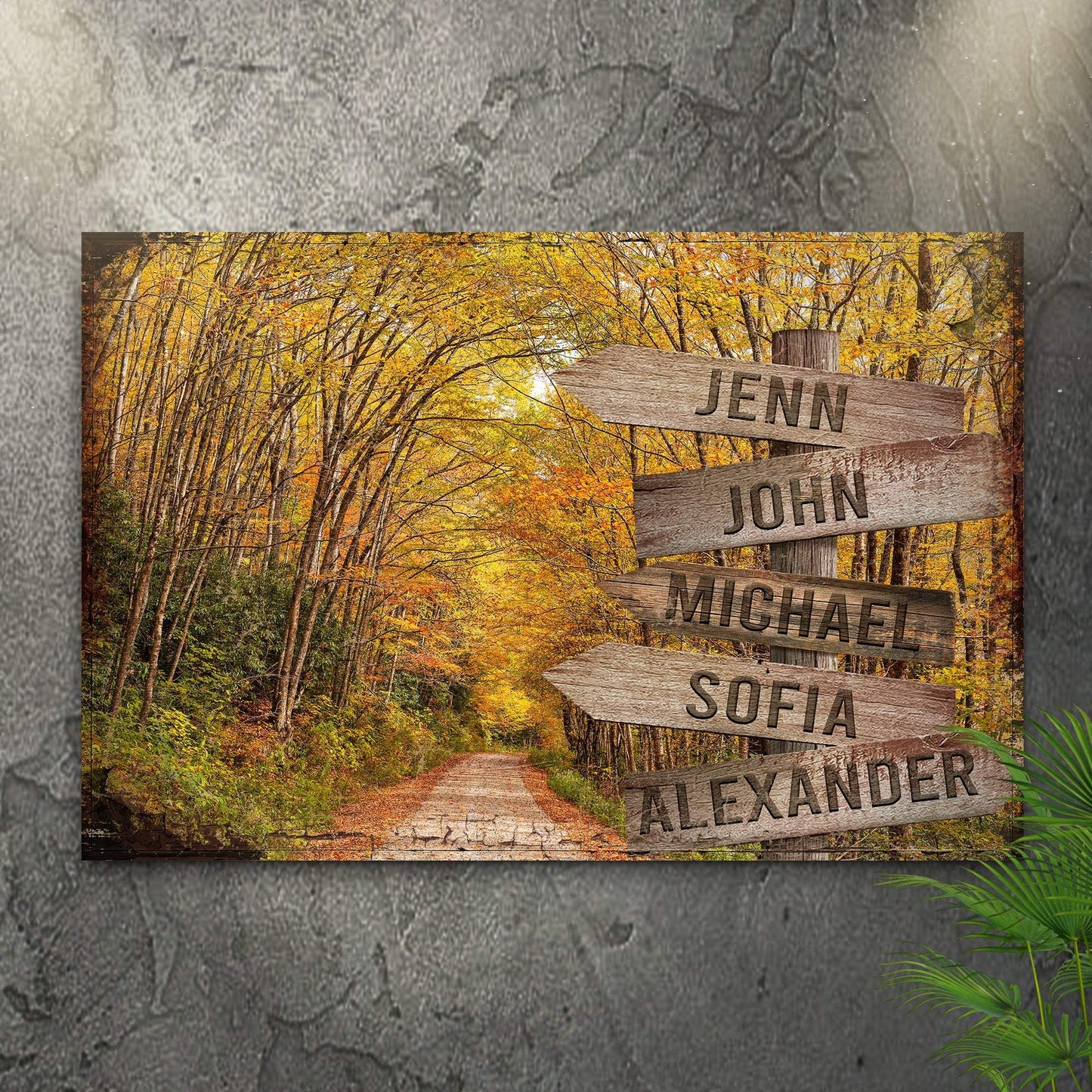 Autumn Road Family Name Sign - Tailored Canvases - Flyclothing LLC