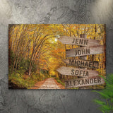 Autumn Road Family Name Sign - Tailored Canvases - Flyclothing LLC