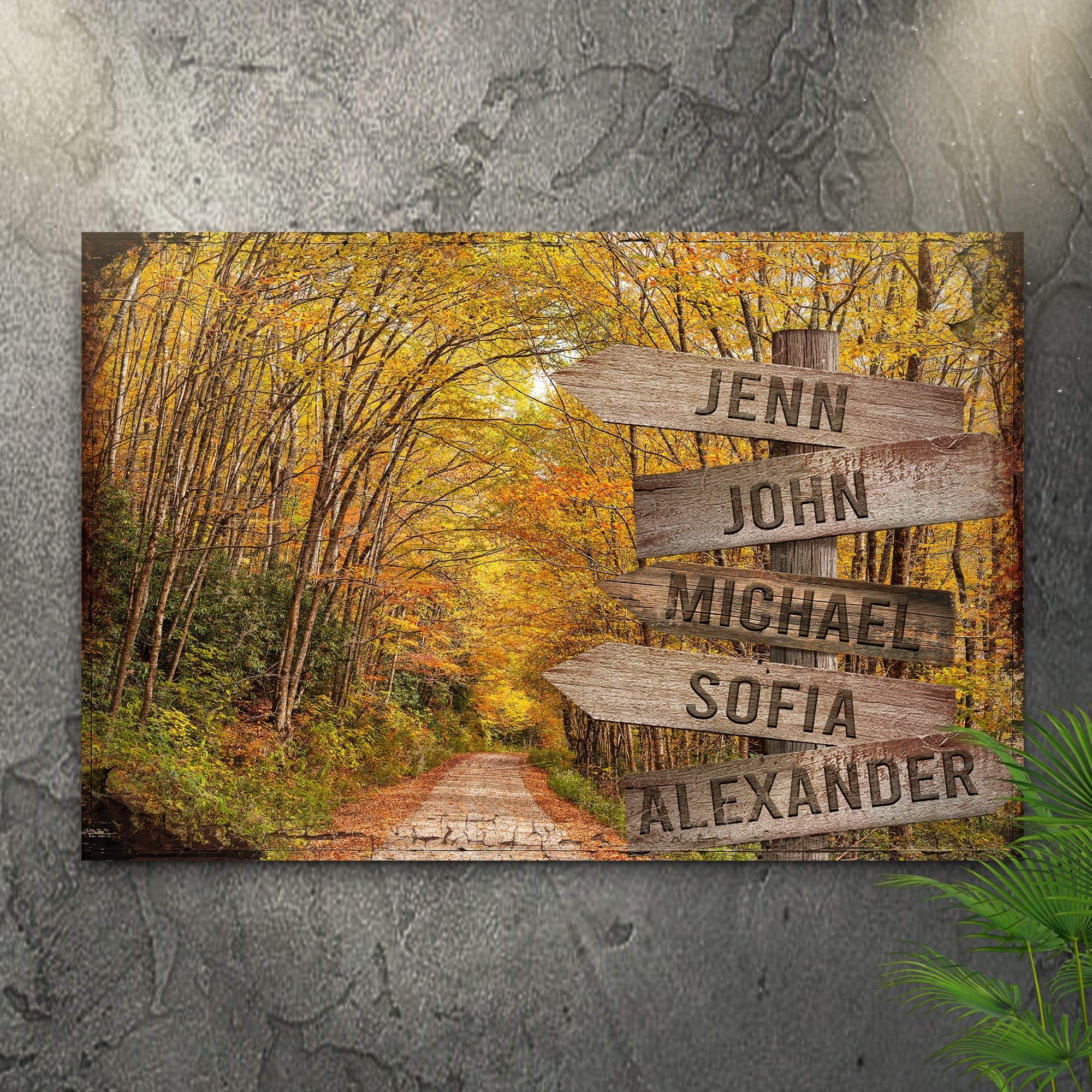 Autumn Road Family Name Sign - Tailored Canvases - Flyclothing LLC