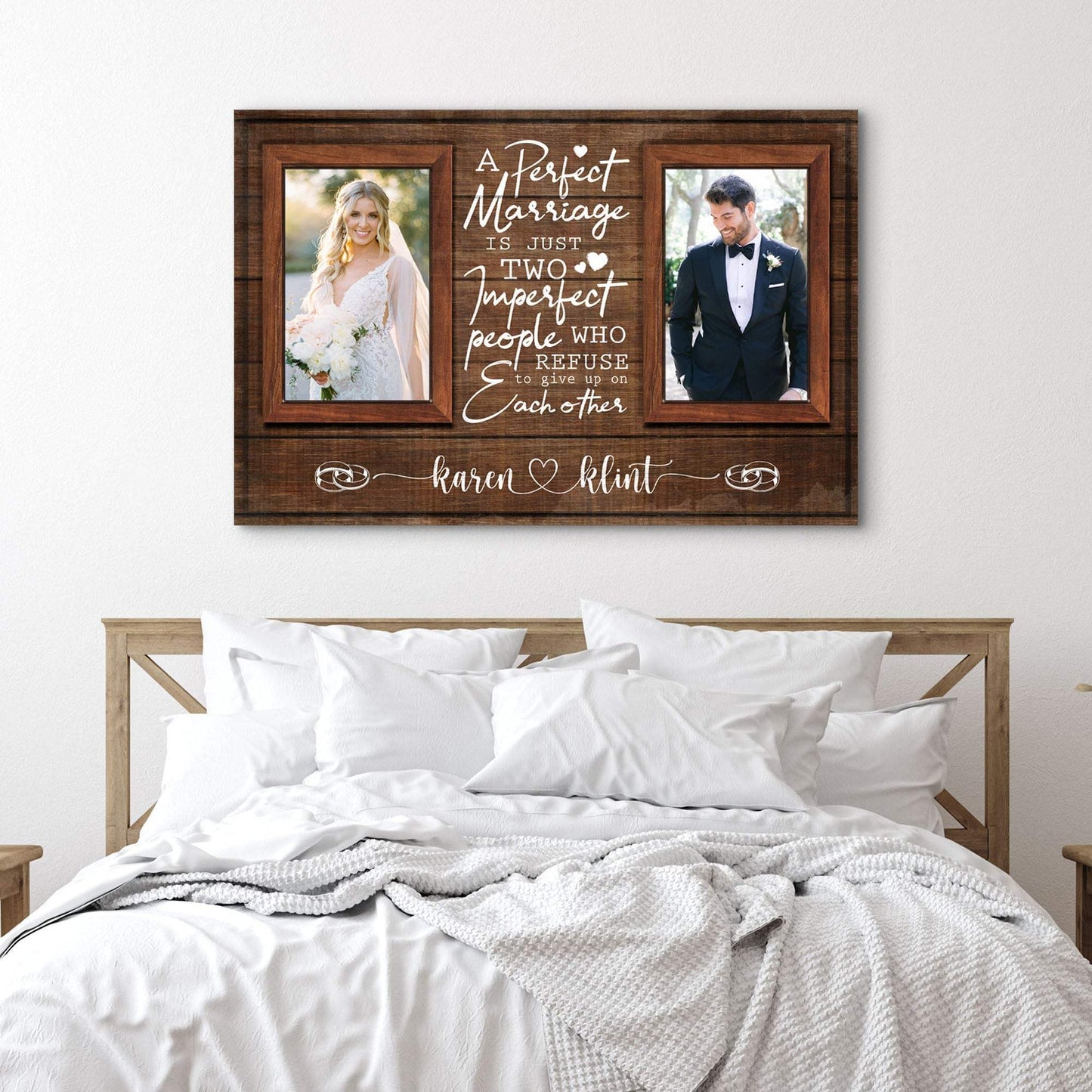 A Perfect Marriage Is Just Two Imperfect People Sign - Tailored Canvases - Flyclothing LLC