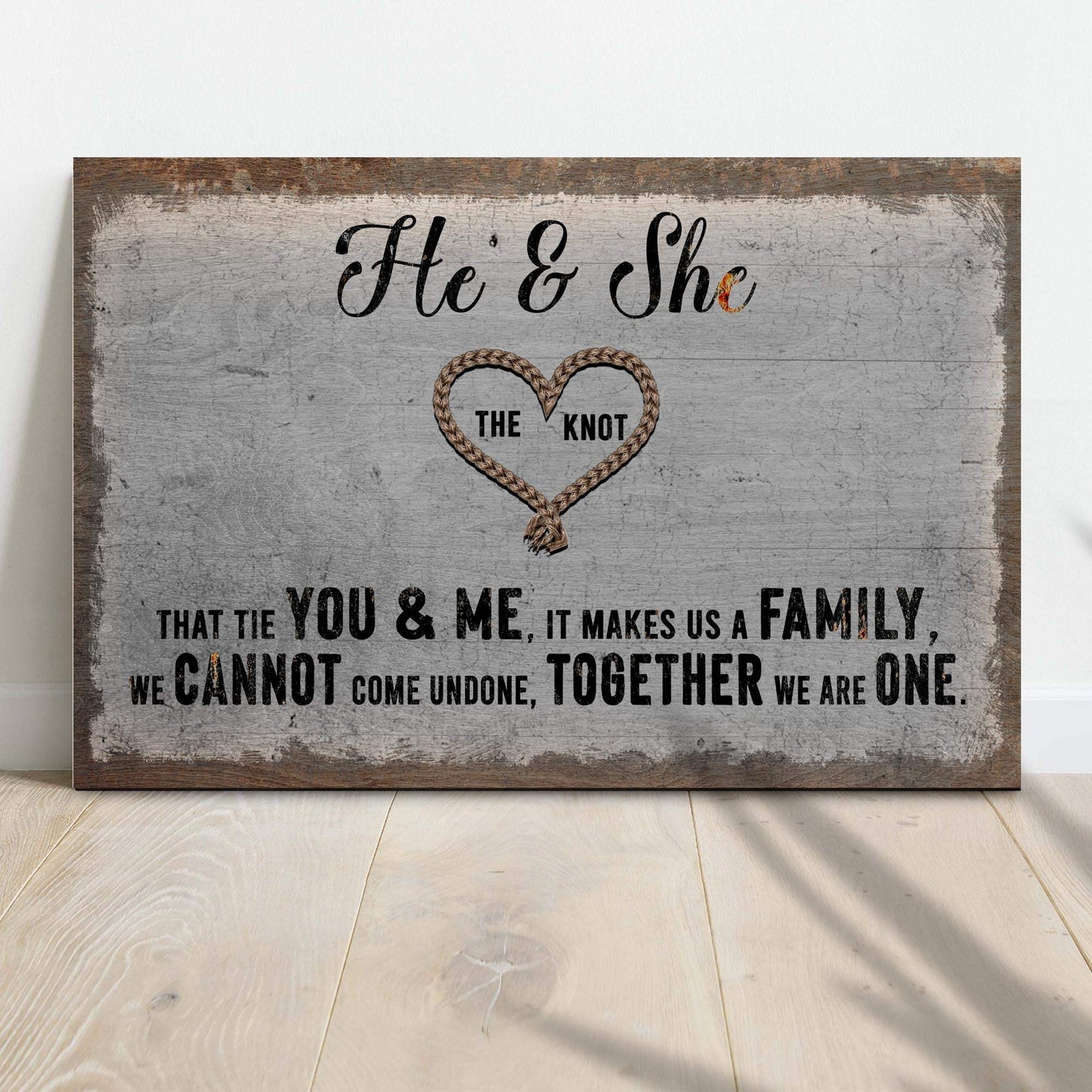 He And She You And Me Together Sign - Tailored Canvases - Flyclothing LLC