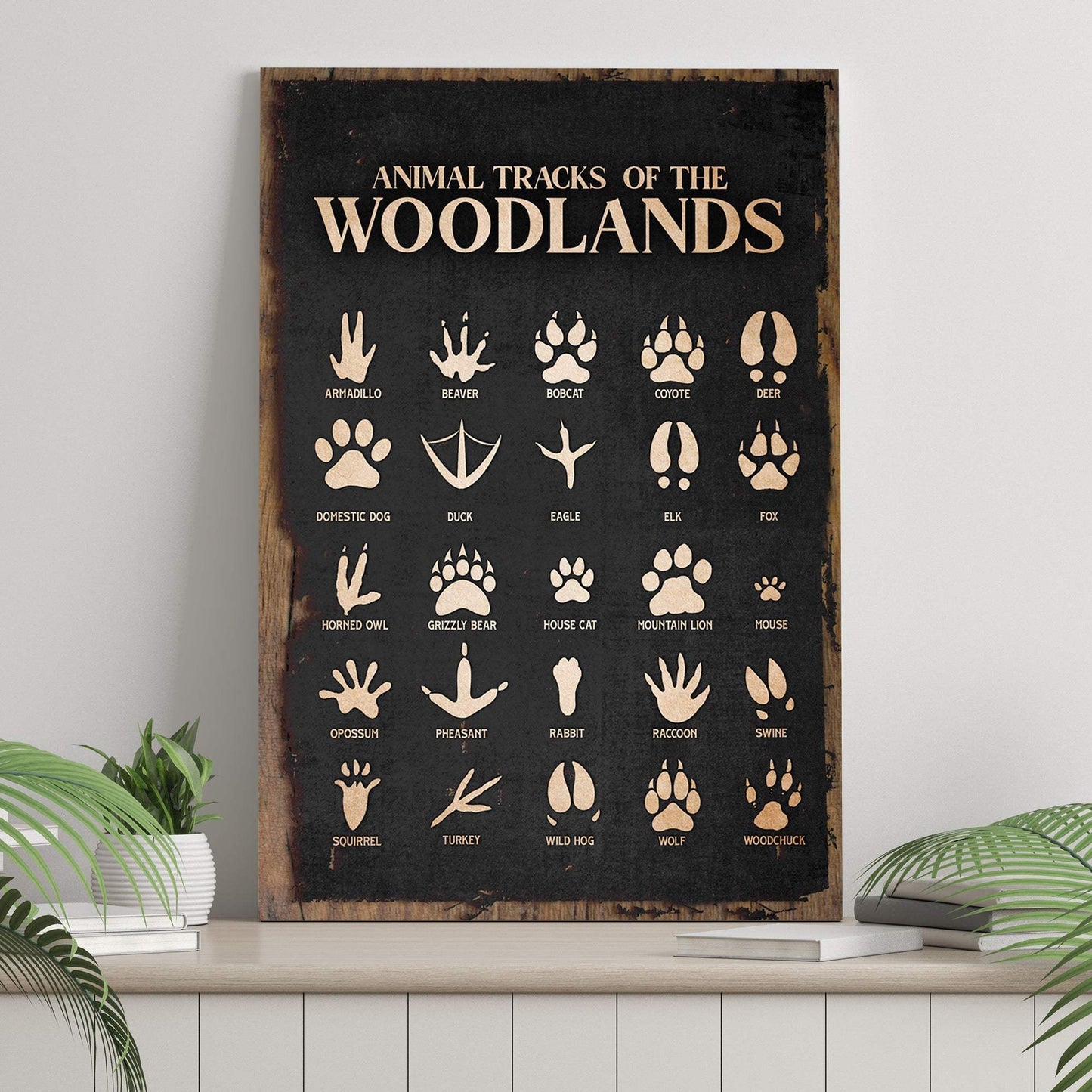 Animal Tracks Of The Woodlands Sign II - Tailored Canvases - Flyclothing LLC
