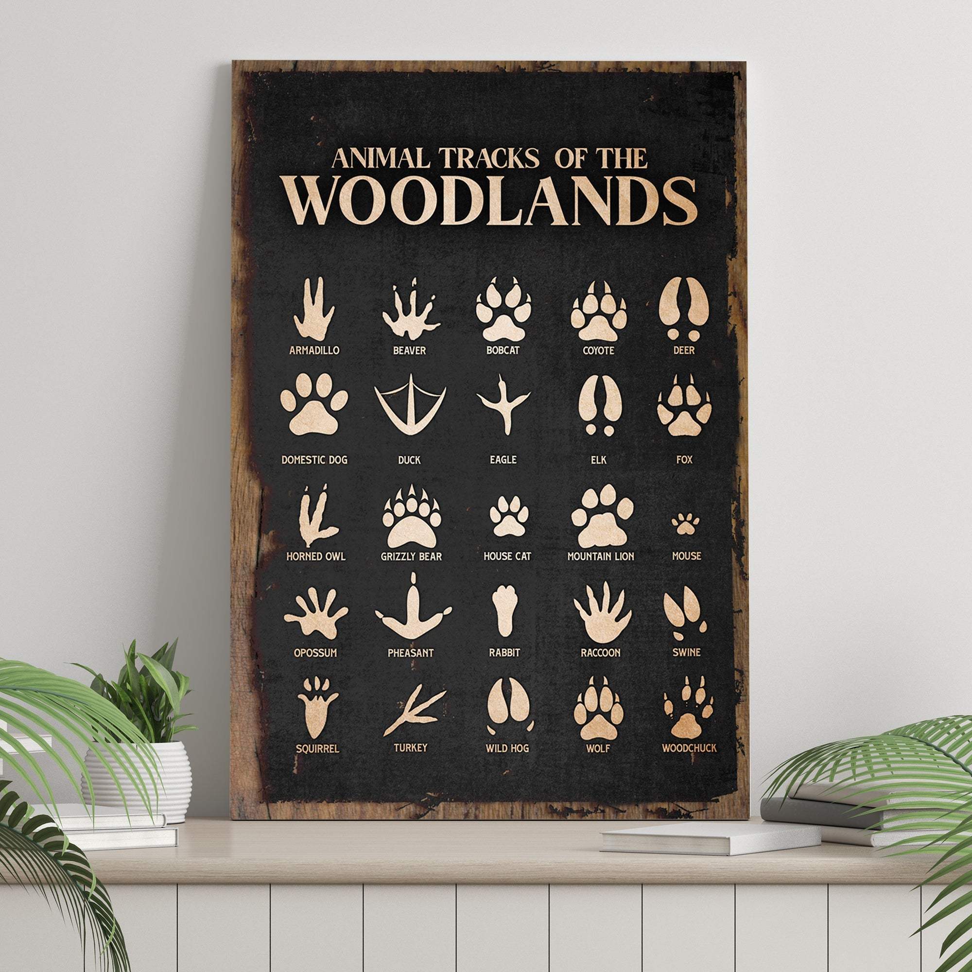 Animal Tracks Of The Woodlands Sign II - Tailored Canvases - Flyclothing LLC