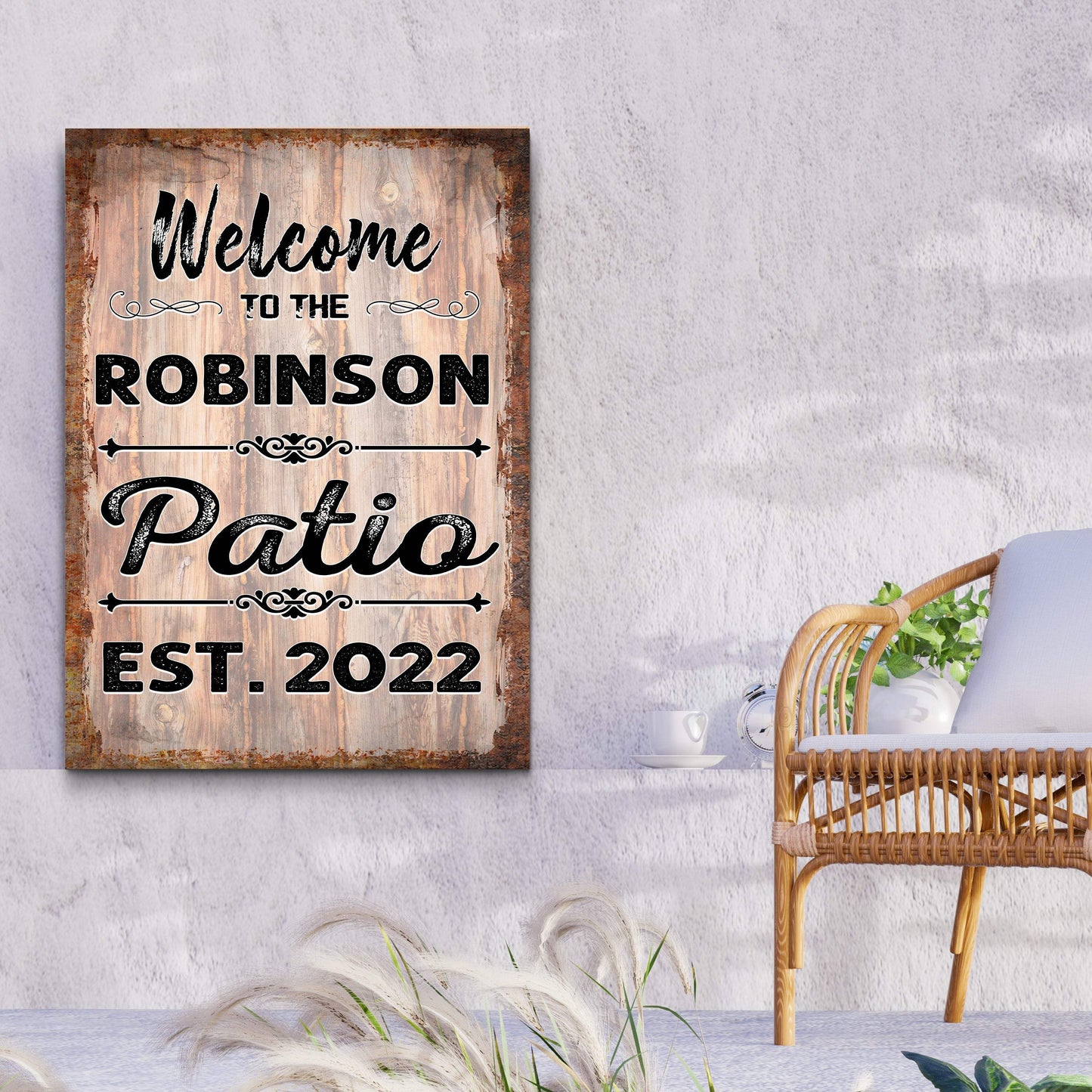 Welcome To The Patio Sign IV - Tailored Canvases - Flyclothing LLC