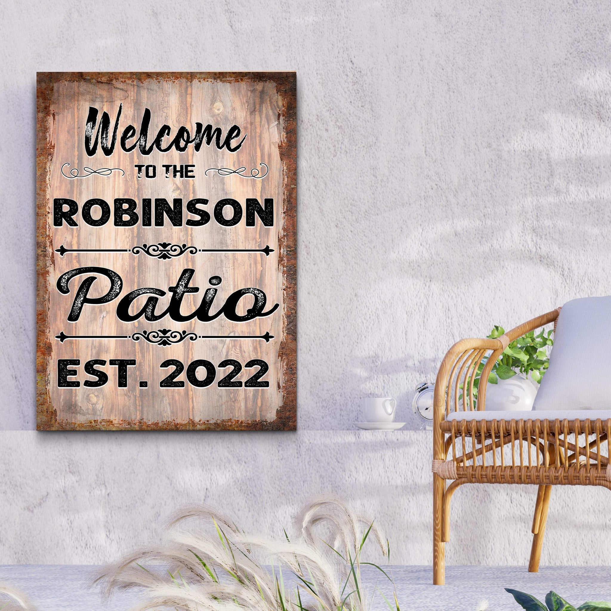 Welcome To The Patio Sign IV - Tailored Canvases - Flyclothing LLC