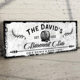 Basement Bar Barrel Sign - Tailored Canvases - Flyclothing LLC