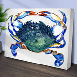 Crab Art Watercolor Canvas Wall Art - Tailored Canvases - Flyclothing LLC