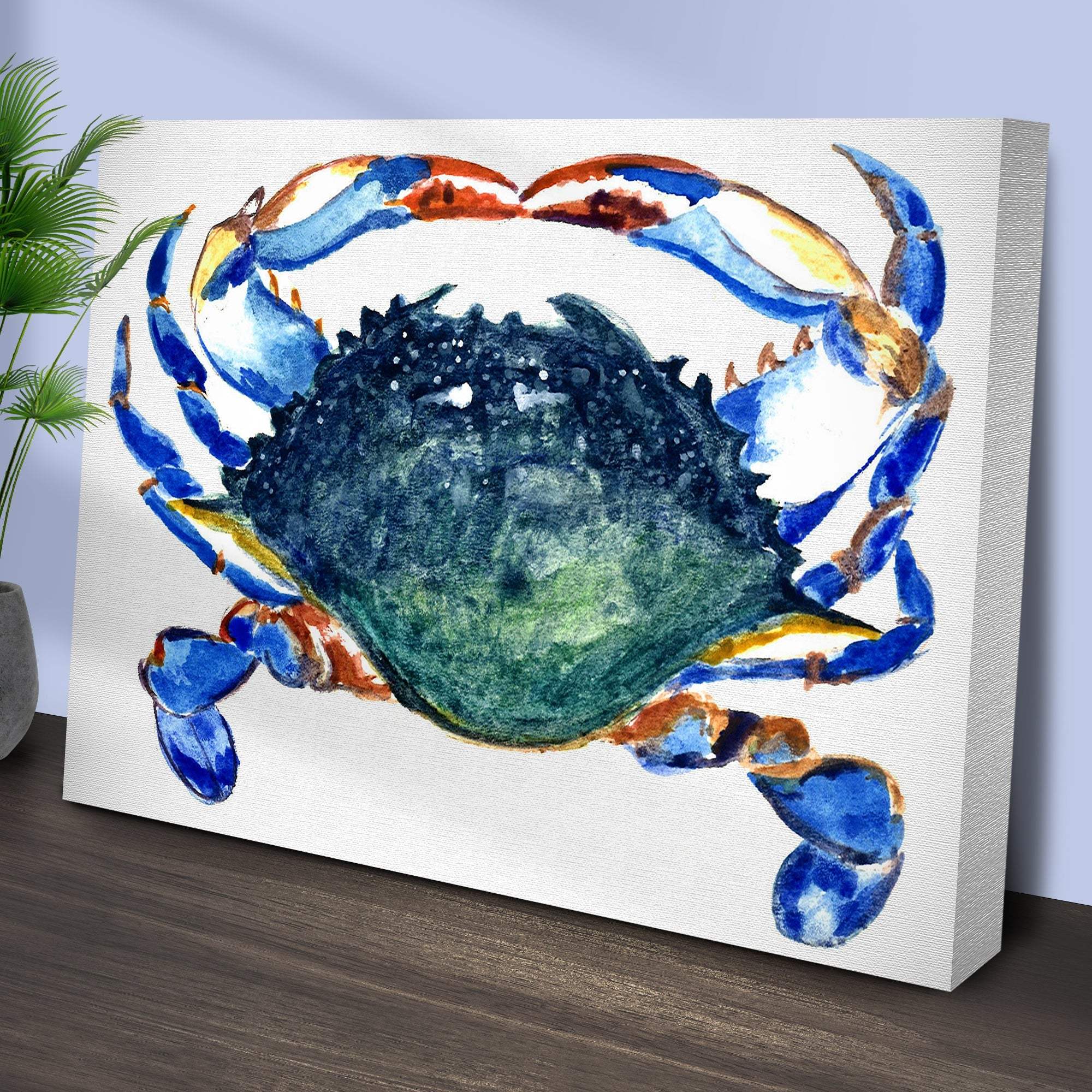 Crab Art Watercolor Canvas Wall Art - Tailored Canvases - Flyclothing LLC