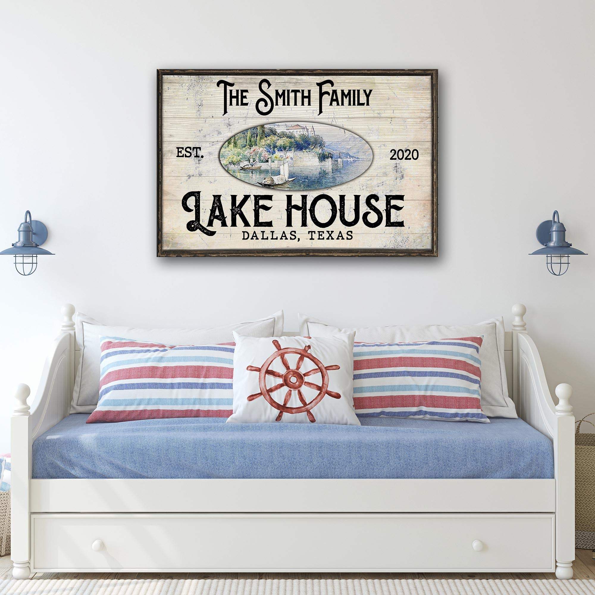 Family Lake House View Sign - Tailored Canvases - Flyclothing LLC