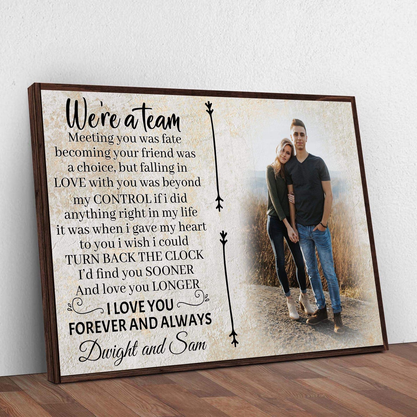 We're A Team Couple Sign V - Tailored Canvases - Flyclothing LLC