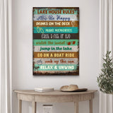Lake House Rules Sign III - Tailored Canvases - Flyclothing LLC