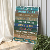 Patio Rules Sign - Tailored Canvases - Flyclothing LLC