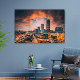 Atlanta City Night Skyline Canvas Wall Art - Tailored Canvases - Flyclothing LLC