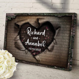 Unwrapped Heart Wedding Vows Sign - Tailored Canvases - Flyclothing LLC