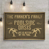 Family Swimming Pool Oasis Sign - Tailored Canvases - Flyclothing LLC