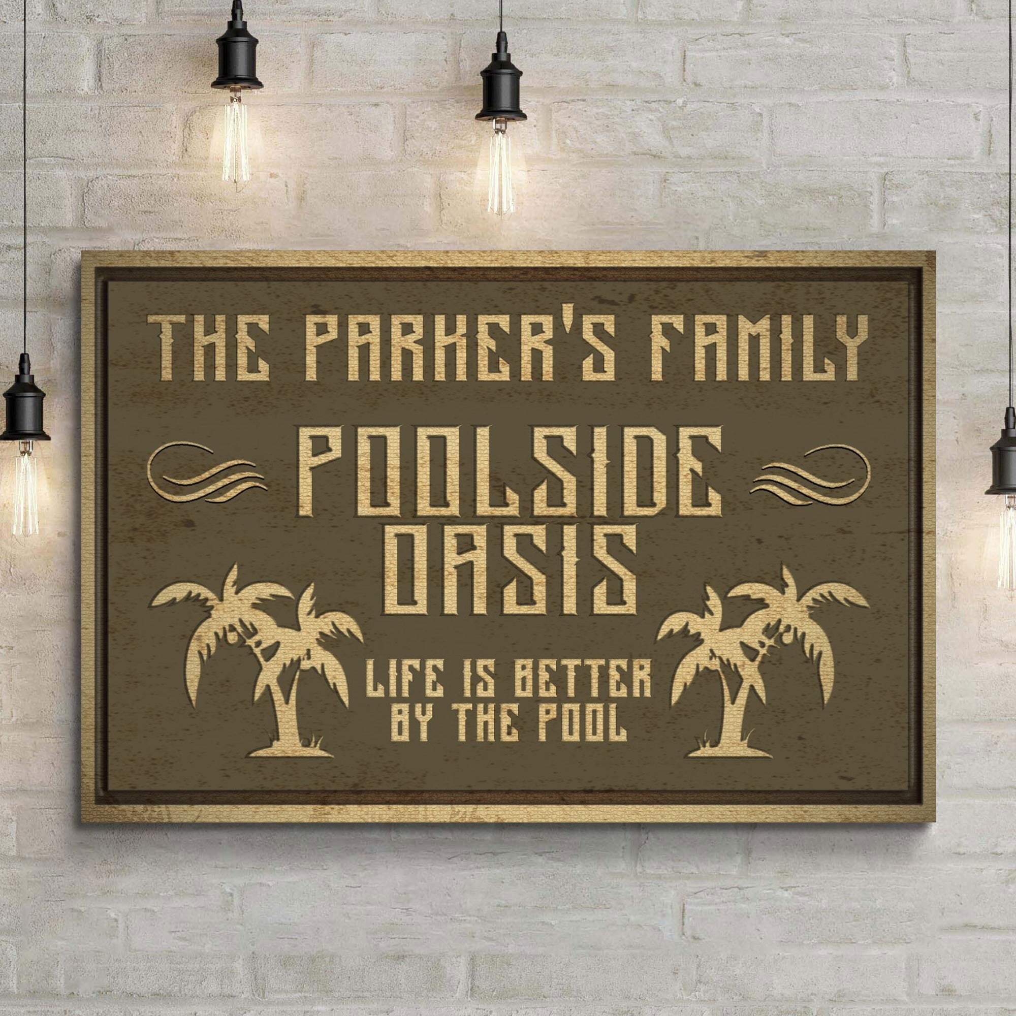 Family Swimming Pool Oasis Sign - Tailored Canvases - Flyclothing LLC