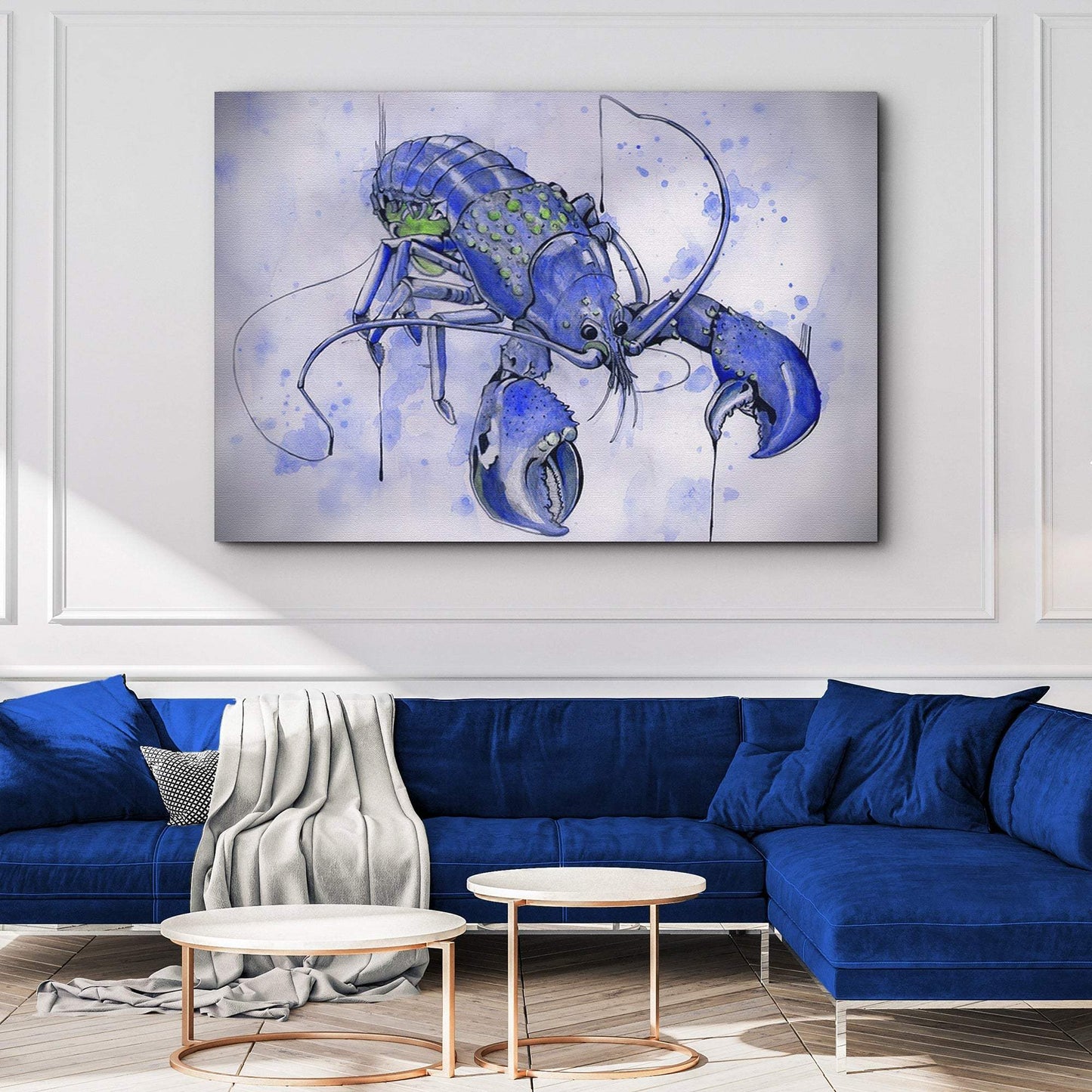 Lobster Watercolor Painting Canvas Wall Art VI - Tailored Canvases - Flyclothing LLC
