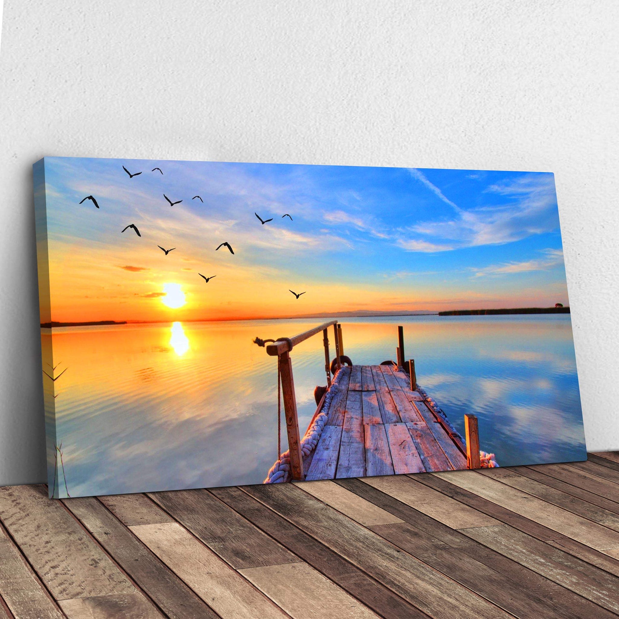 Dock Sunset View Canvas Wall Art - Tailored Canvases - Flyclothing LLC