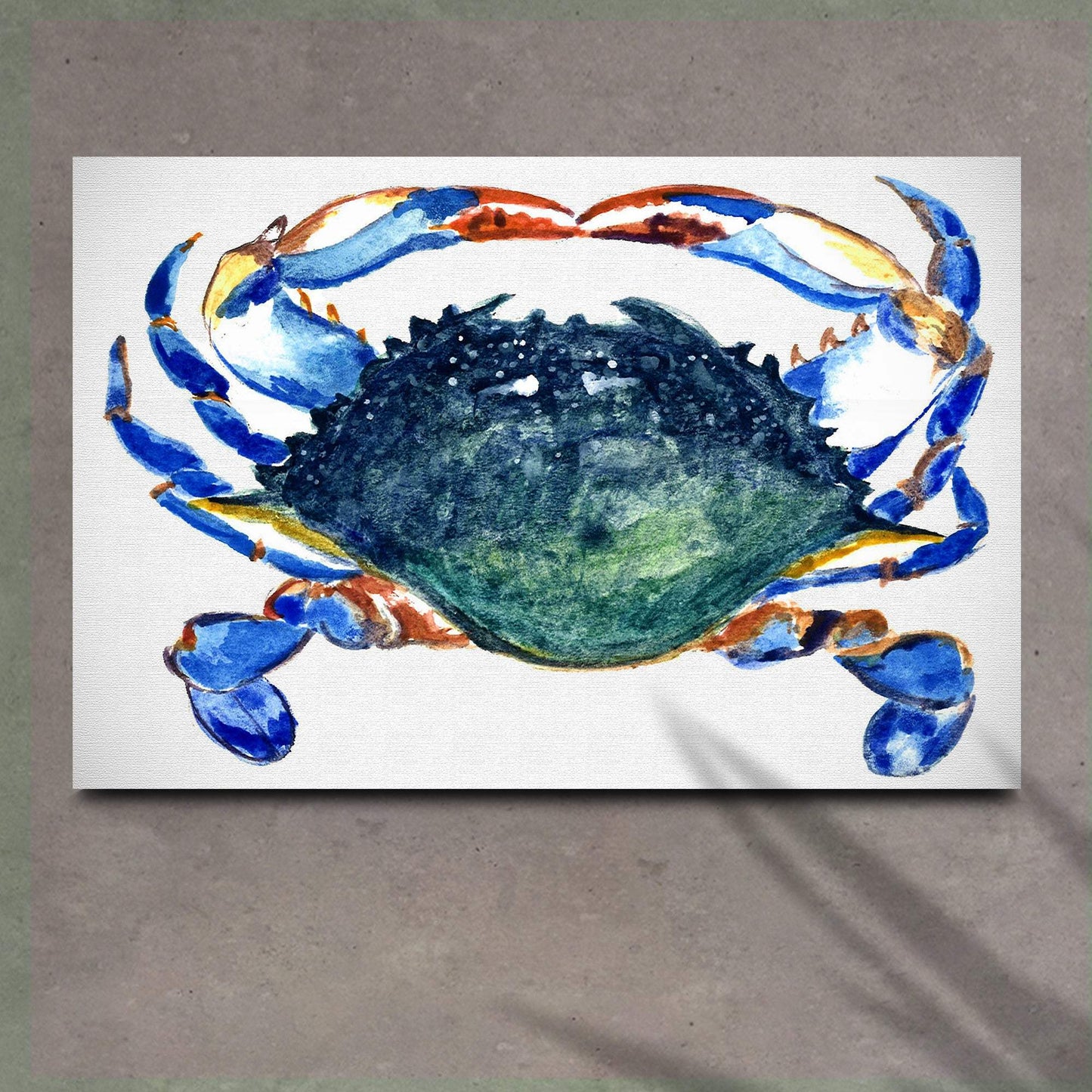 Crab Art Watercolor Canvas Wall Art - Tailored Canvases - Flyclothing LLC