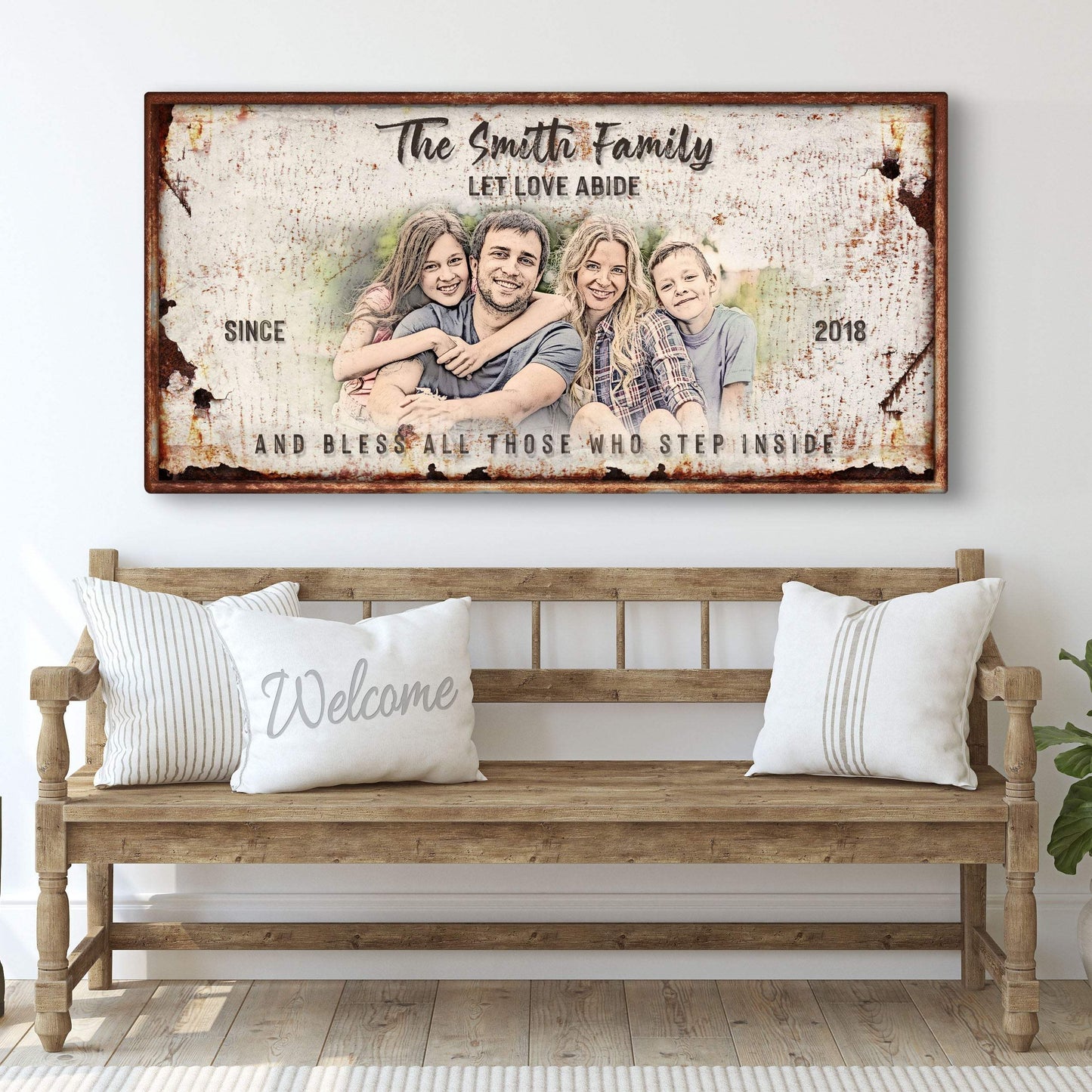 Let Love Abide And Bless All Those Who Step Inside Sign - Tailored Canvases - Flyclothing LLC