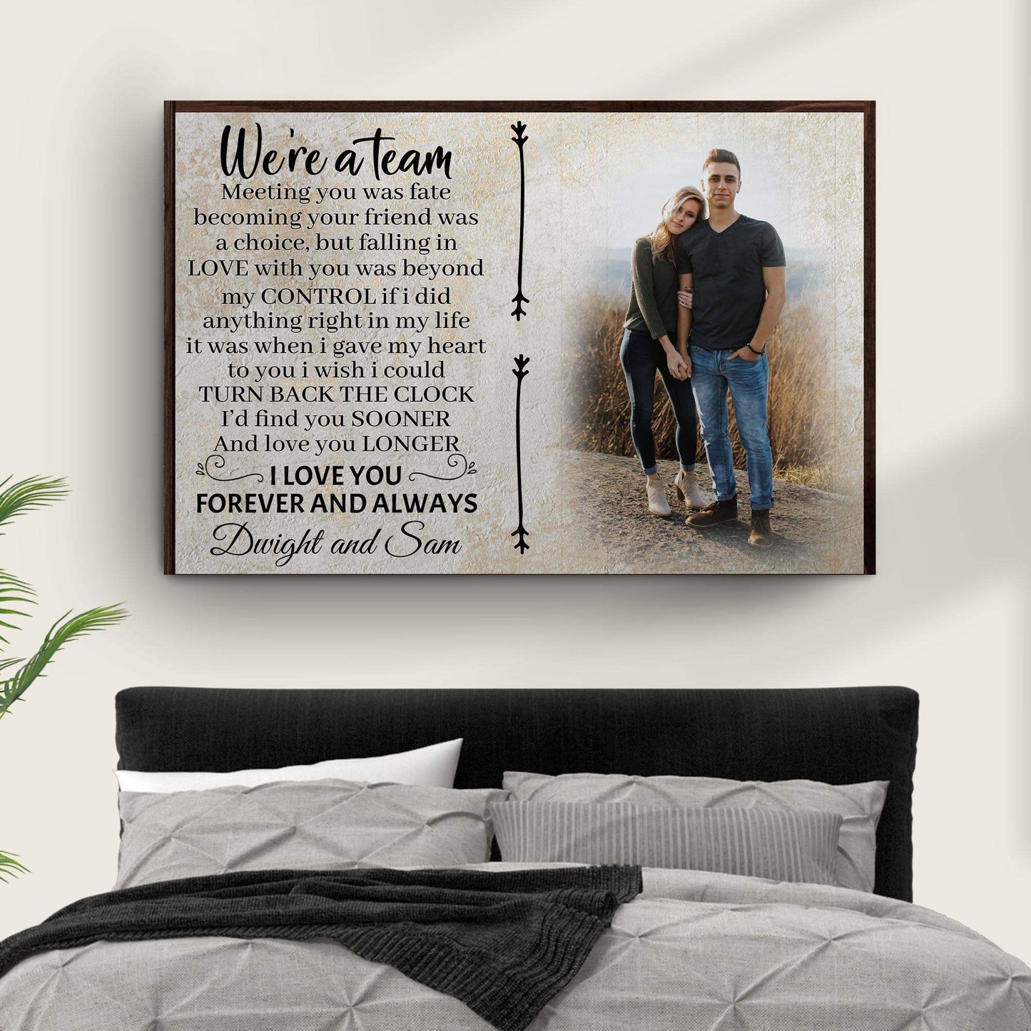 We're A Team Couple Sign V - Tailored Canvases - Flyclothing LLC