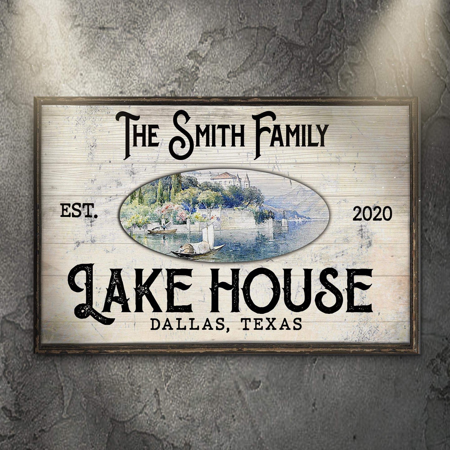 Family Lake House View Sign - Tailored Canvases - Flyclothing LLC