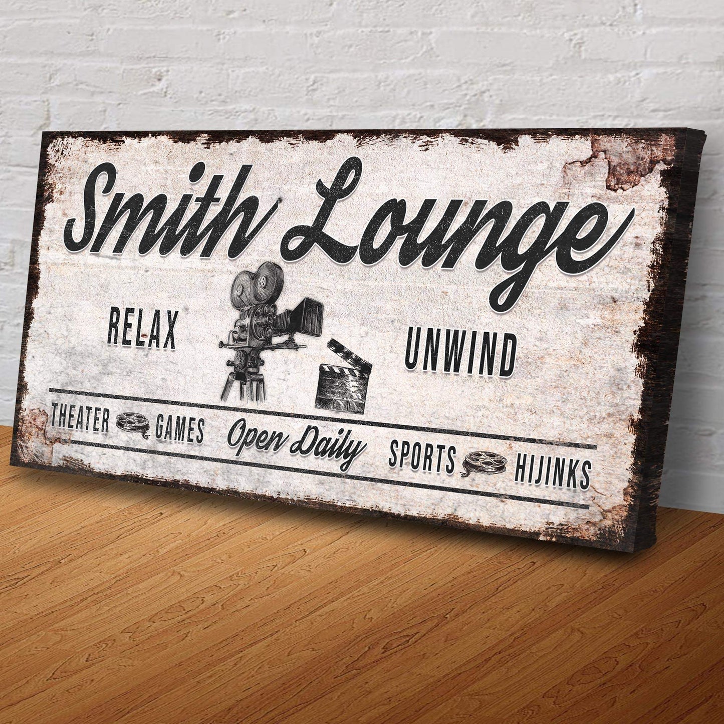 Relax Unwind Theatre Lounge Sign - Tailored Canvases - Flyclothing LLC