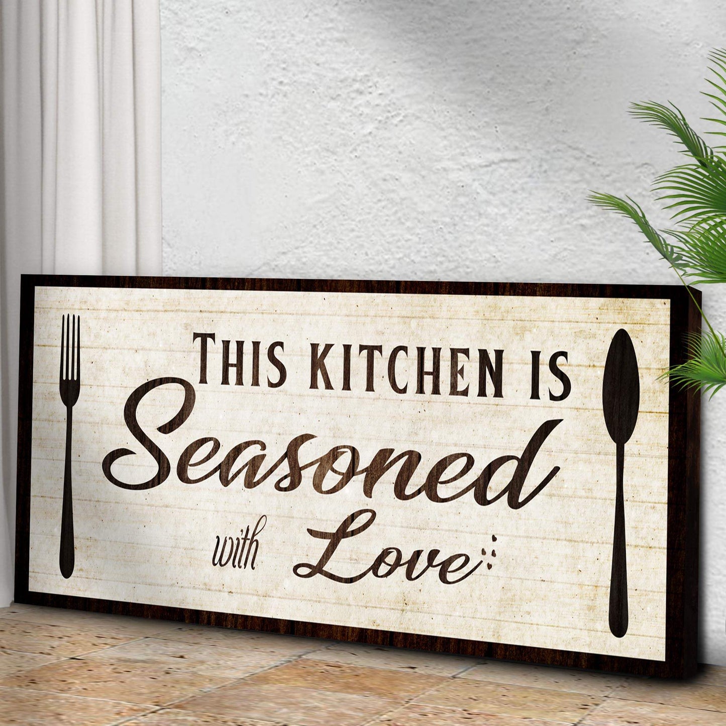 Kitchen Seasoned With Love Sign lll - Tailored Canvases - Flyclothing LLC