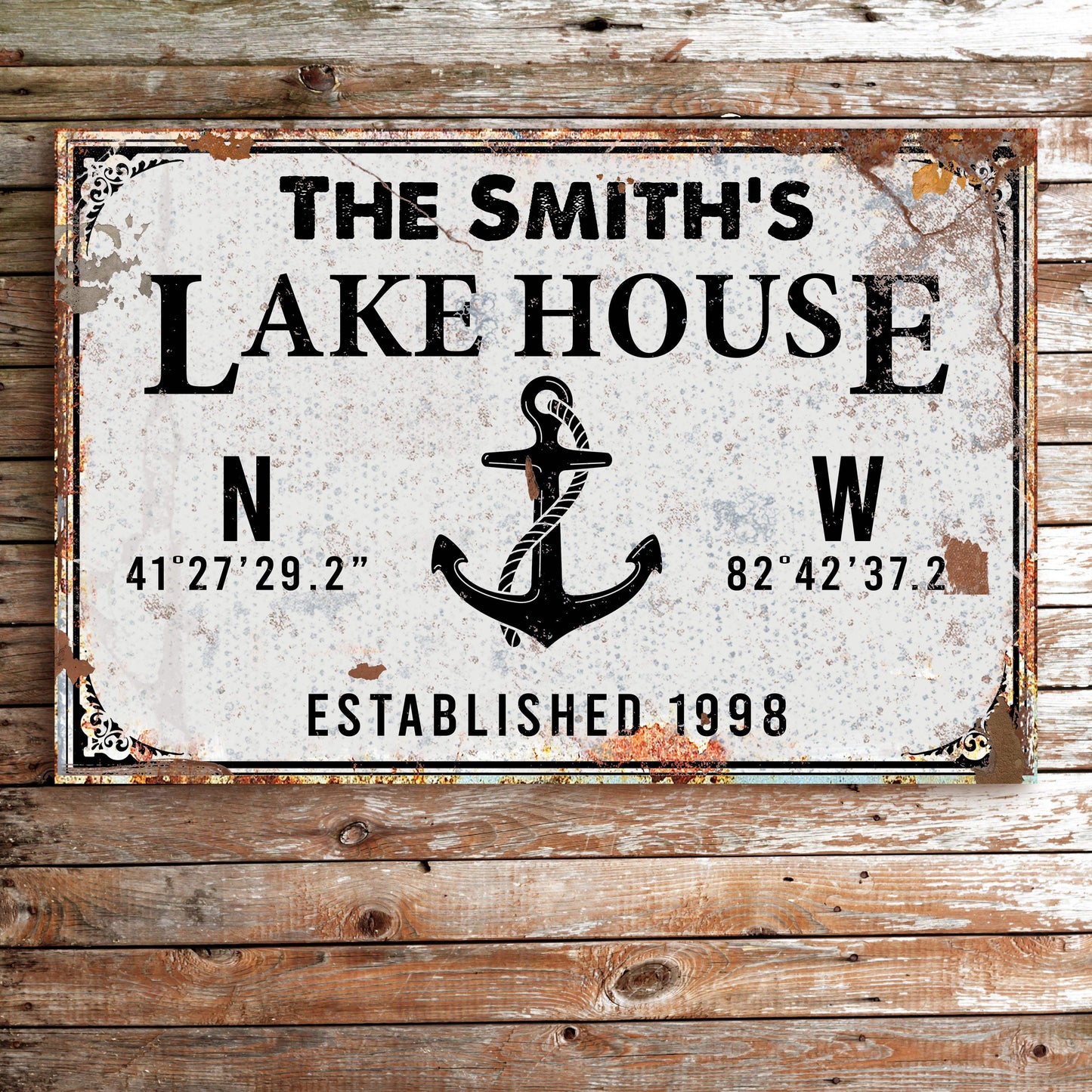 Family Lake House Anchor Sign - Tailored Canvases - Flyclothing LLC