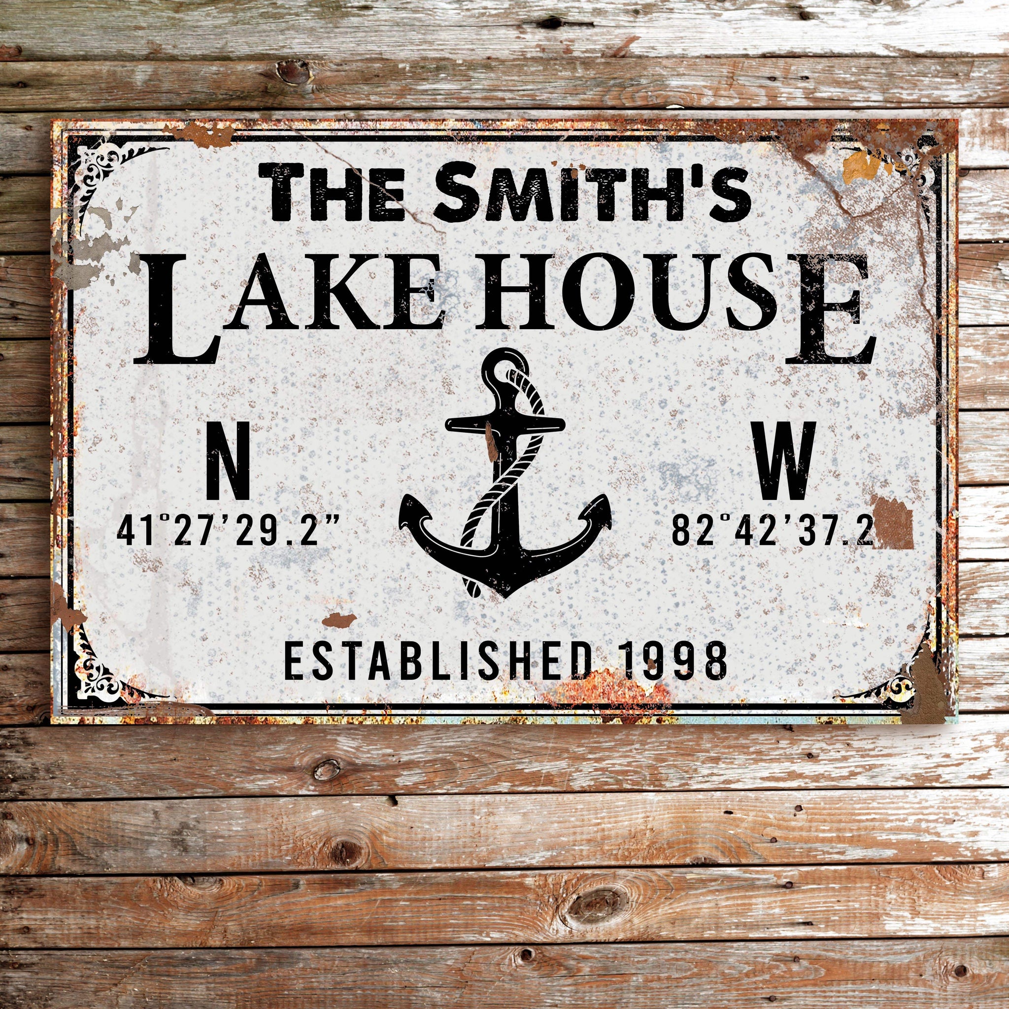 Family Lake House Anchor Sign - Tailored Canvases - Flyclothing LLC