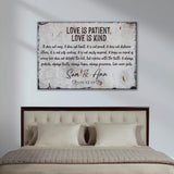 Love Is Patient, Love Is Kind Sign - Tailored Canvases - Flyclothing LLC