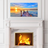 Dock Sunset View Canvas Wall Art - Tailored Canvases - Flyclothing LLC