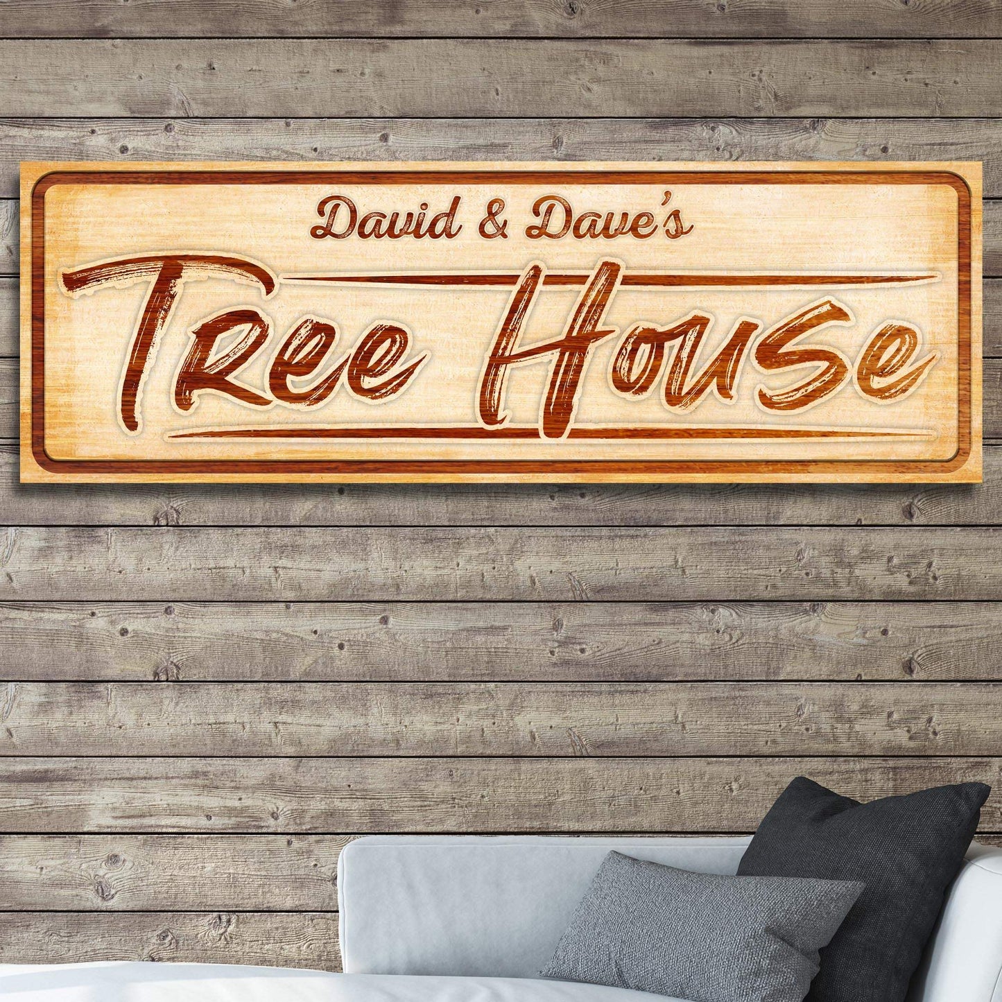 Treehouse Sign, Unique Baby Boy Gift, Tree House Wall Art, Tree House Sign, Tree House Lover Gift Sign Decor - Tailored Canvases - Flyclothing LLC