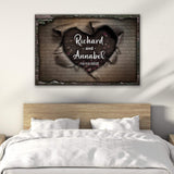 Unwrapped Heart Wedding Vows Sign - Tailored Canvases - Flyclothing LLC