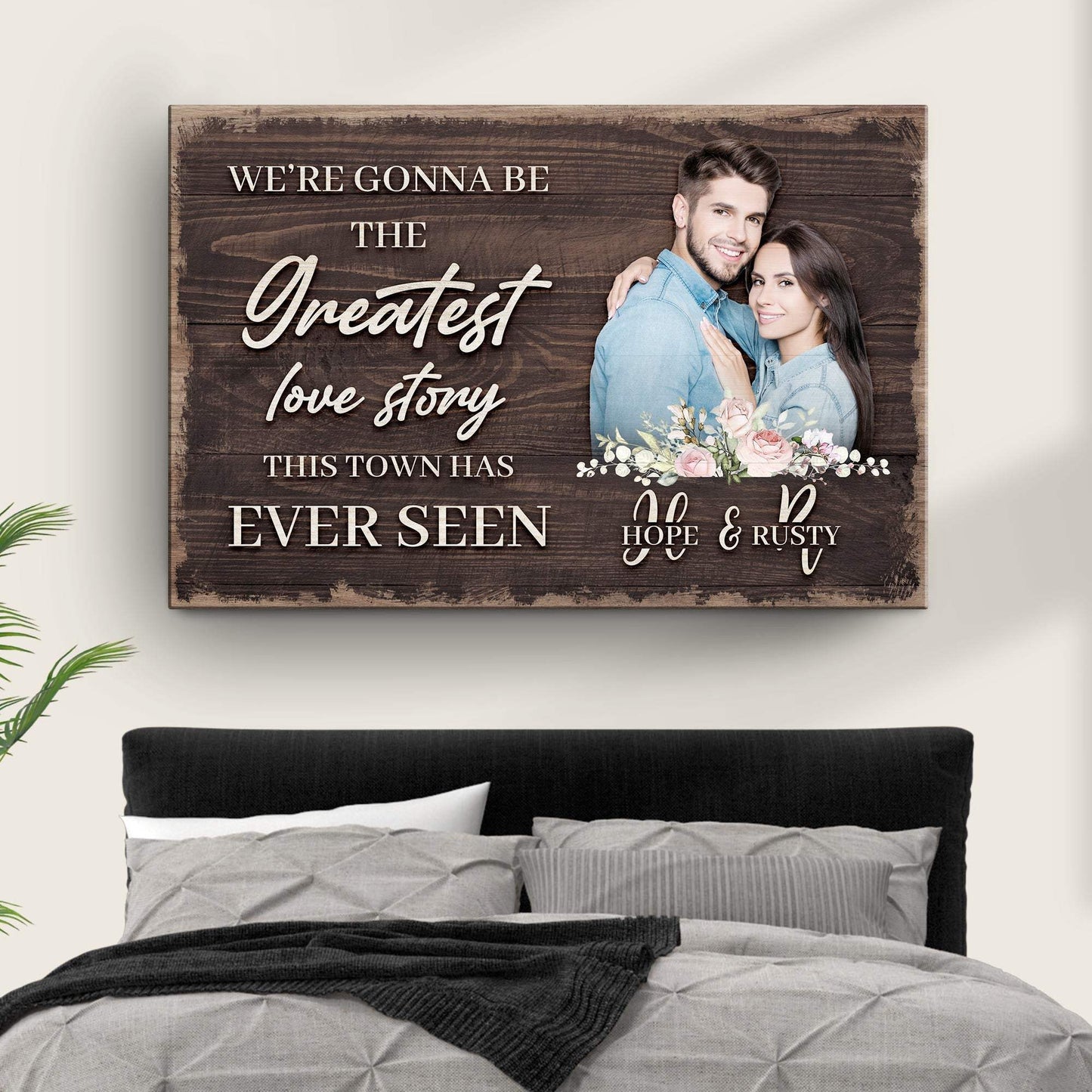 Greatest Love Story In Town Sign - Tailored Canvases - Flyclothing LLC