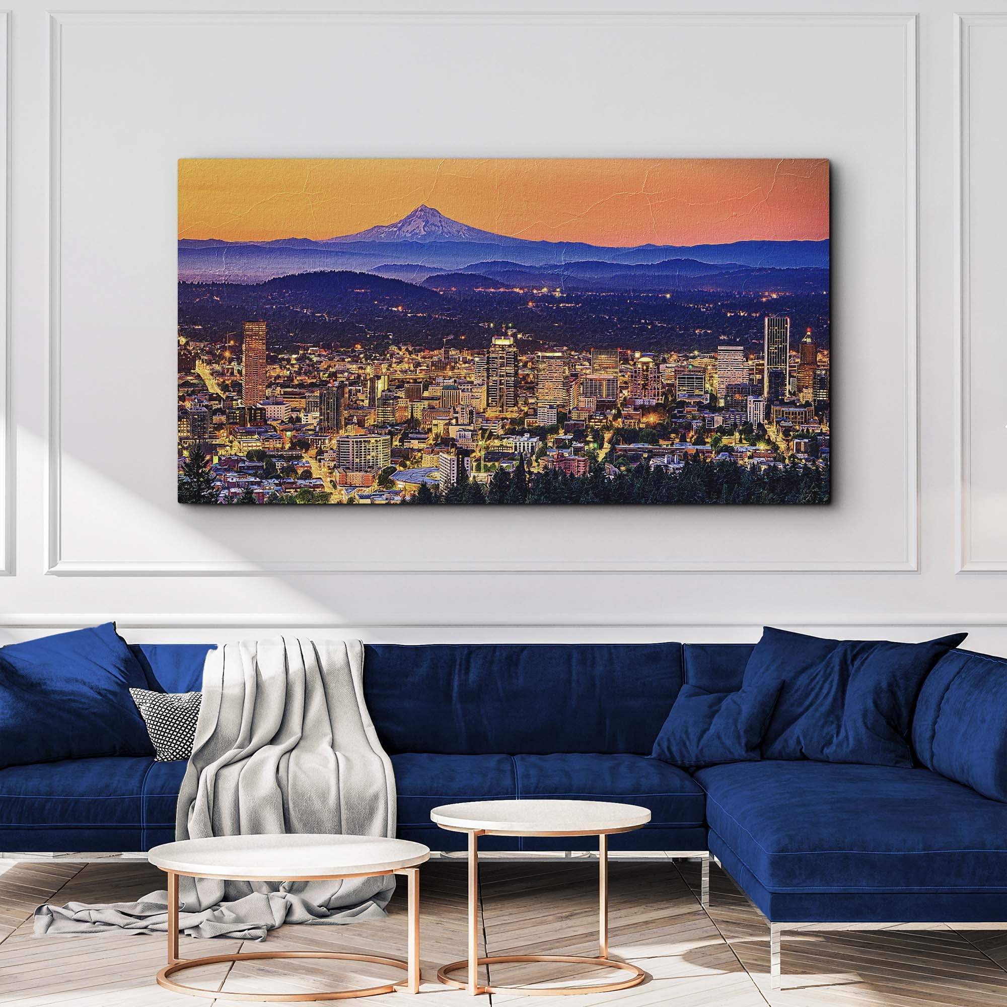 Portland Oregon Skyline Canvas Wall Art - Tailored Canvases - Flyclothing LLC