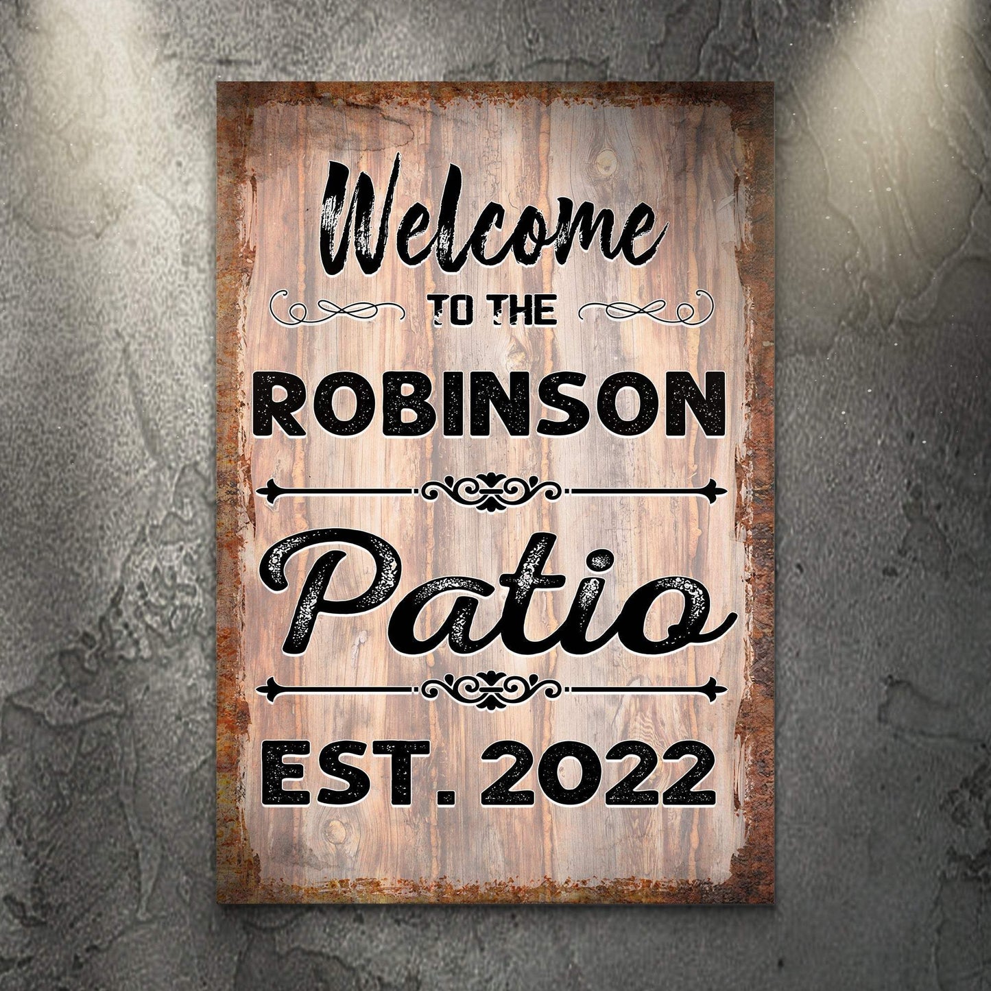 Welcome To The Patio Sign IV - Tailored Canvases - Flyclothing LLC